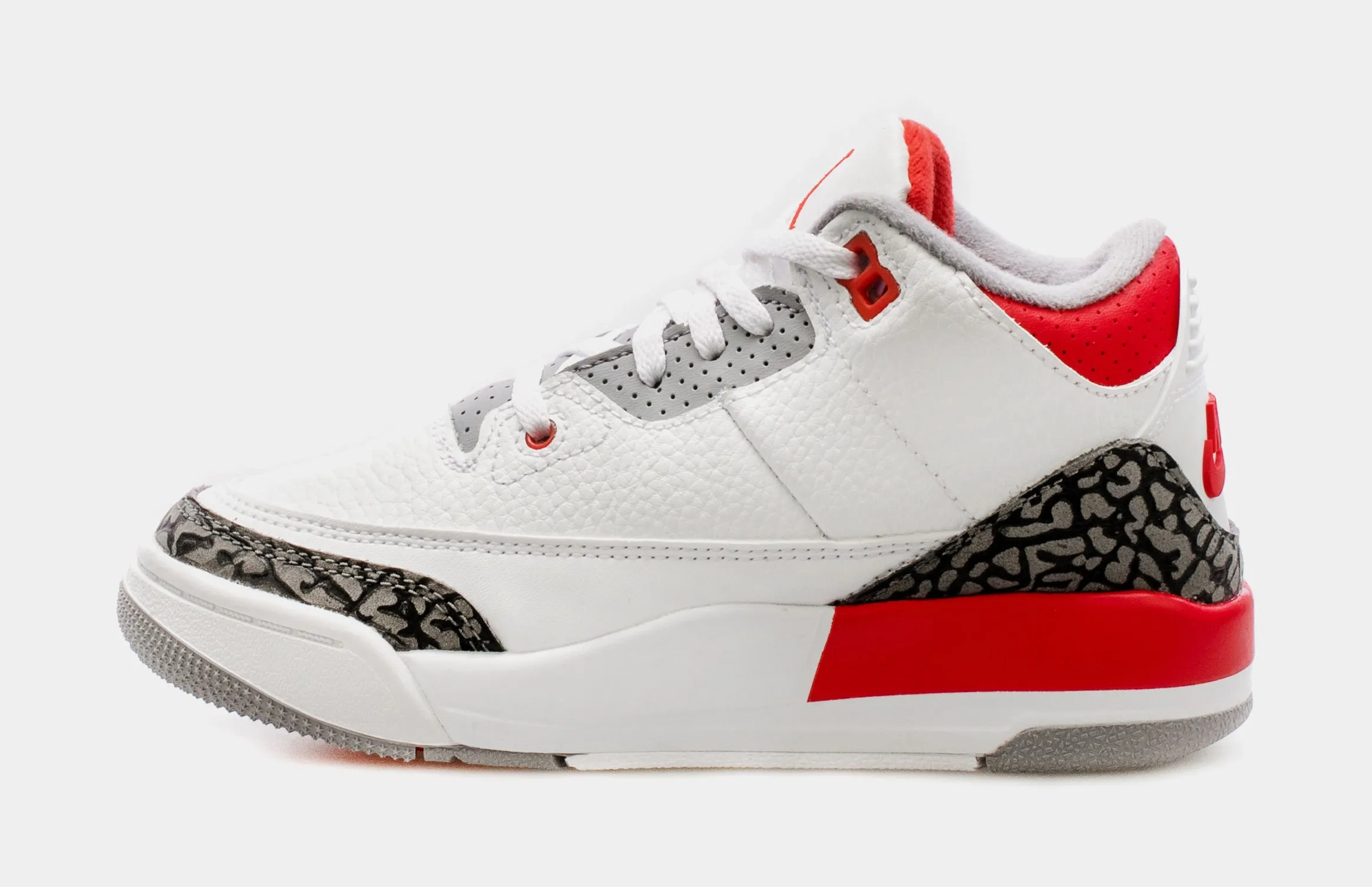 Air Jordan 3 Retro OG Fire Red Preschool Lifestyle Shoes (White/Red) Free Shipping