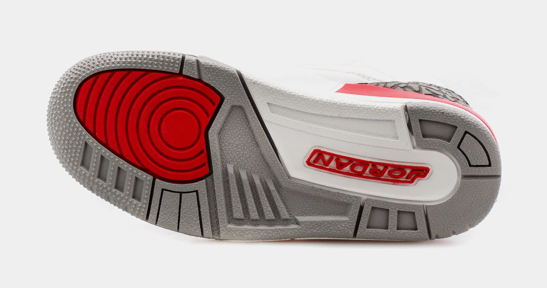 Air Jordan 3 Retro OG Fire Red Preschool Lifestyle Shoes (White/Red) Free Shipping