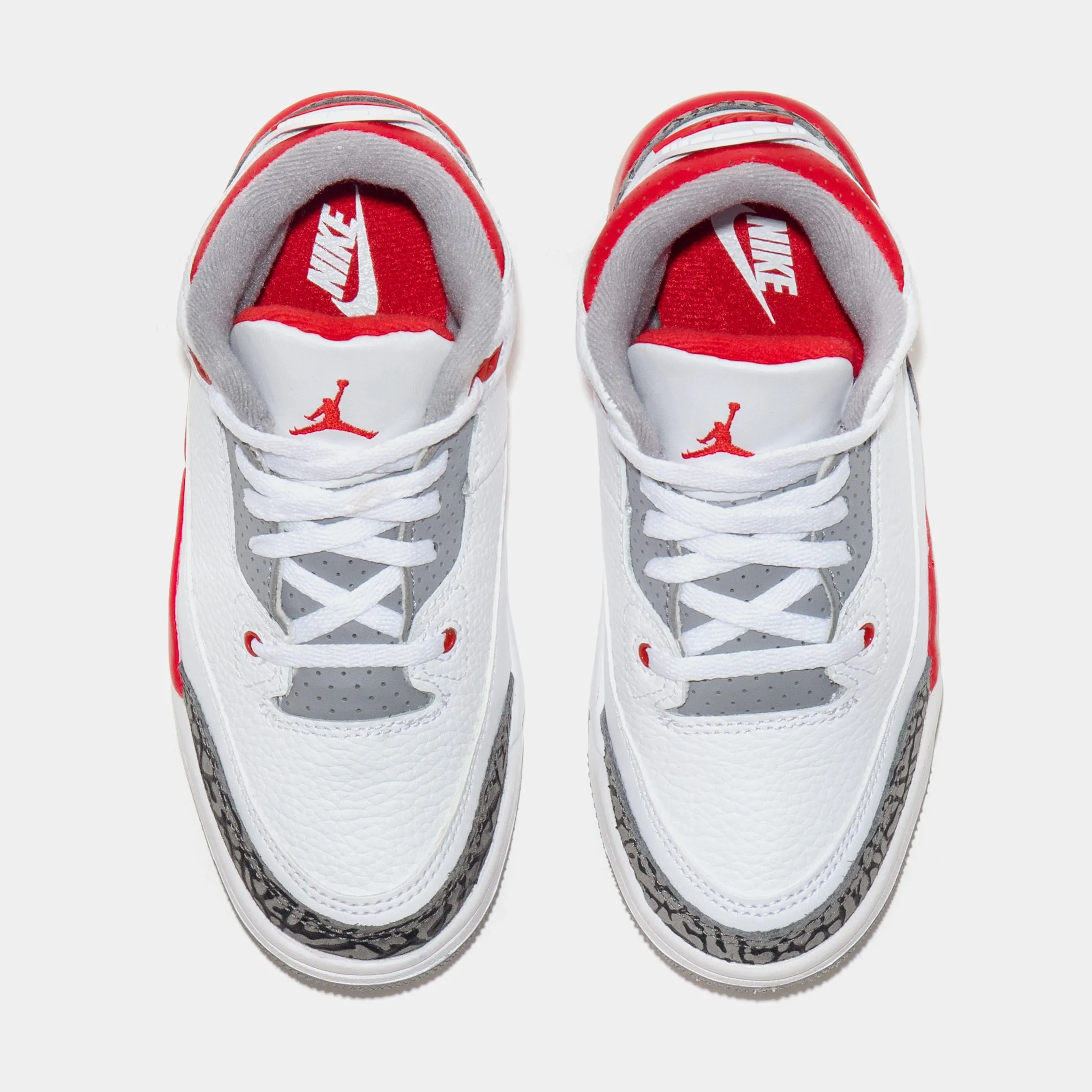 Air Jordan 3 Retro OG Fire Red Preschool Lifestyle Shoes (White/Red) Free Shipping