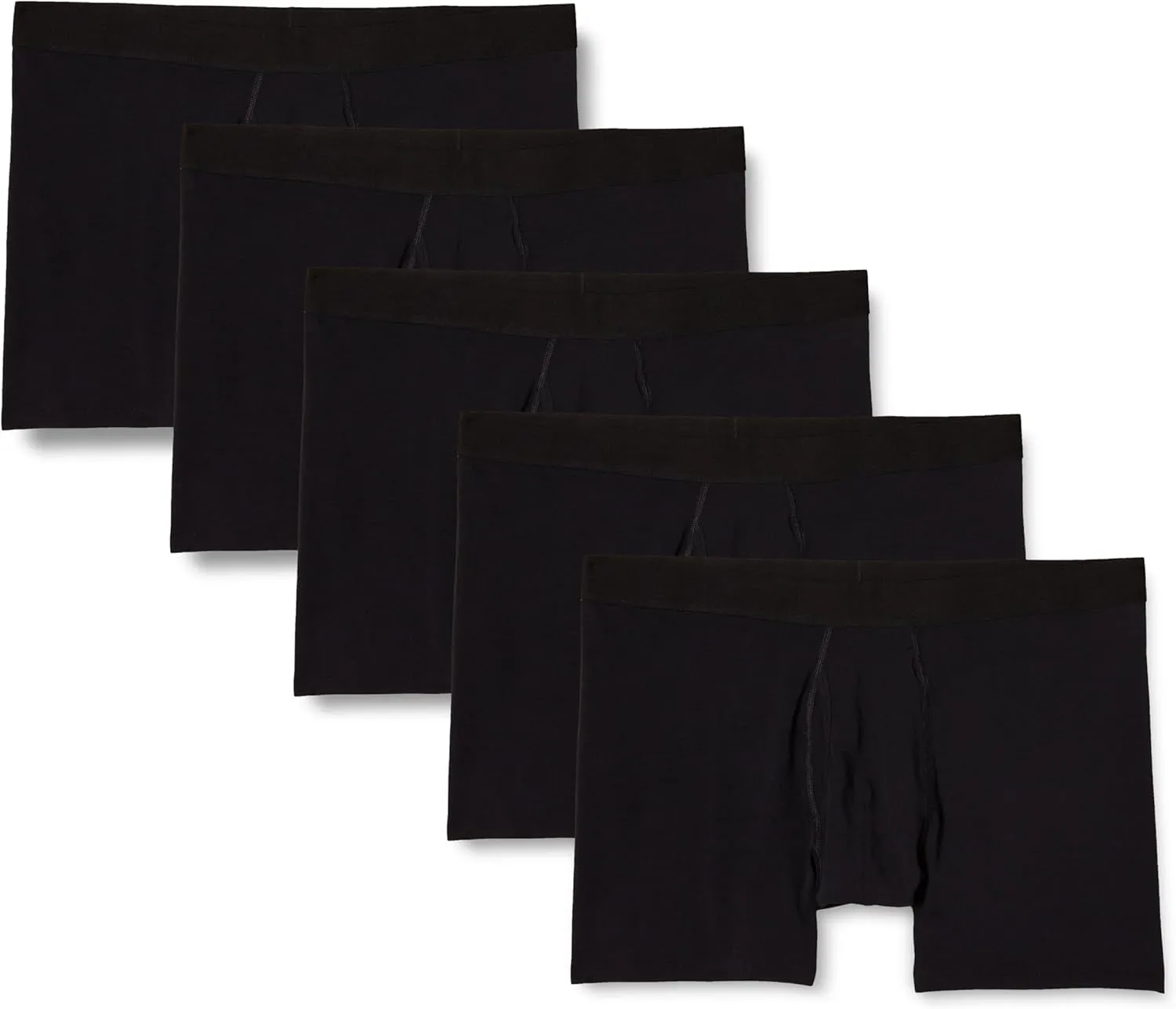 Amazon Essentials Men's Cotton Jersey Boxer Briefs (Available in Big & Tall), 5-Pack