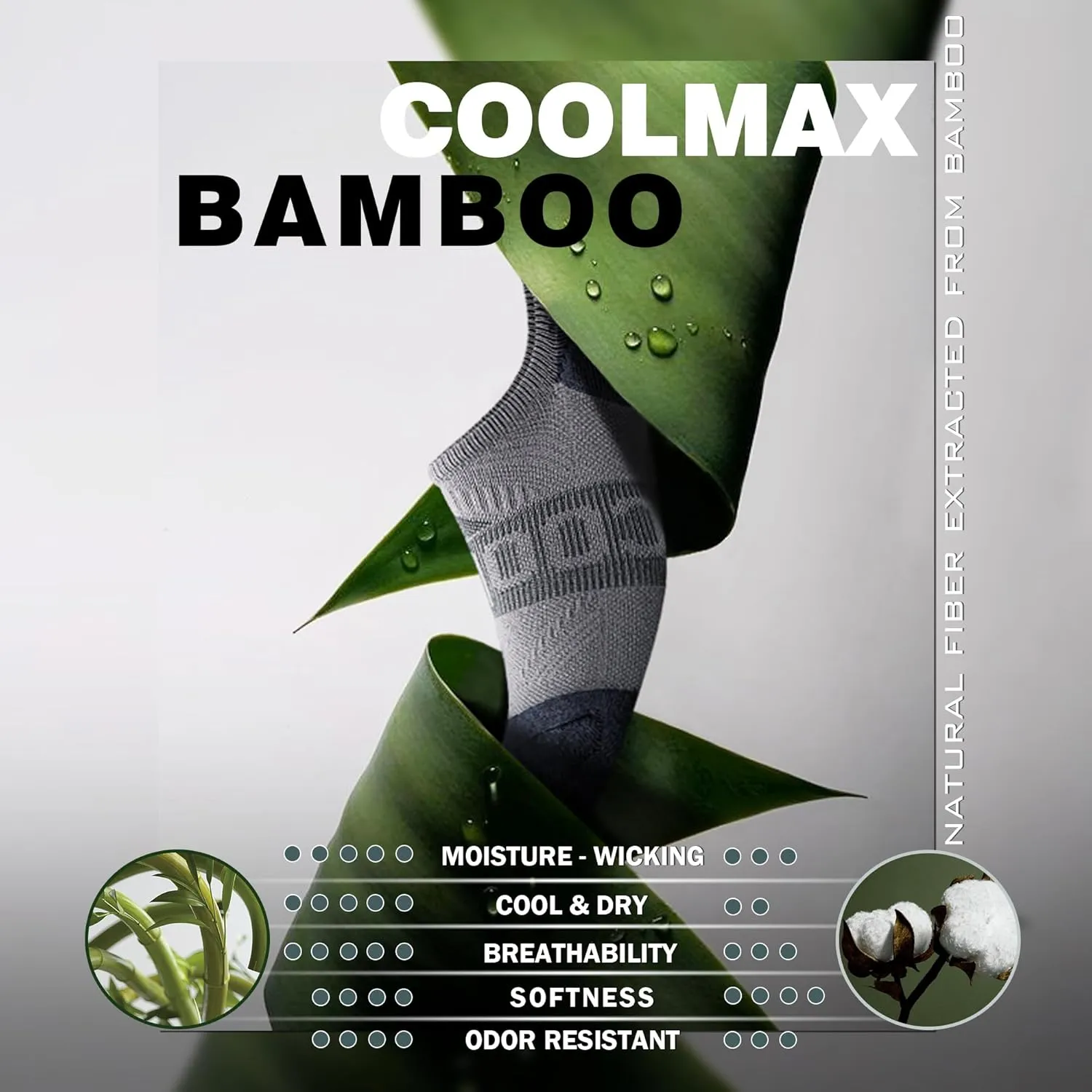 BRISIRA Bamboo Viscose Coolmax Running Golf No Show Socks Women Compression Moisture Wicking Performance Low Cut Tab Athletic