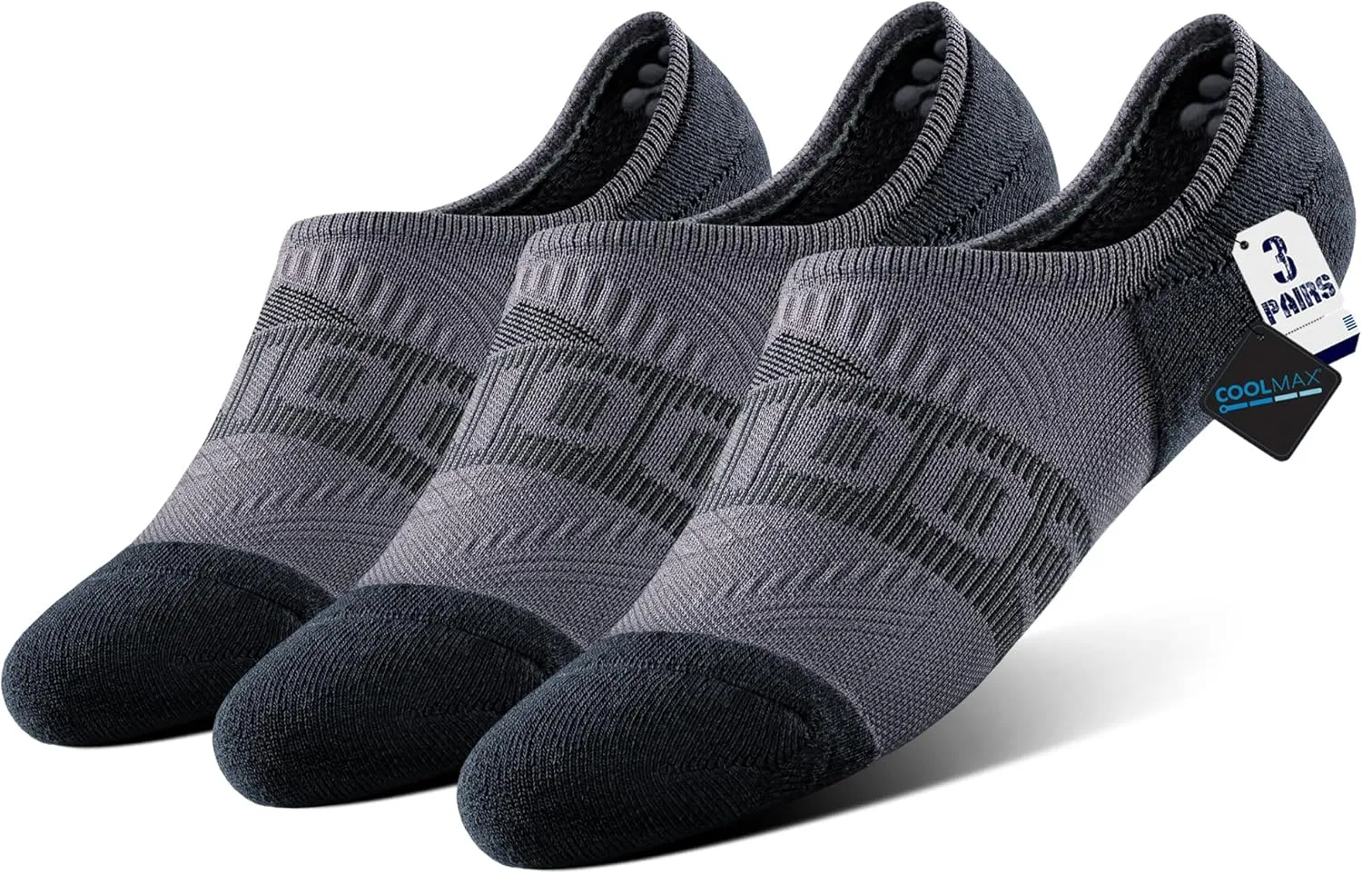 BRISIRA Bamboo Viscose Coolmax Running Golf No Show Socks Women Compression Moisture Wicking Performance Low Cut Tab Athletic