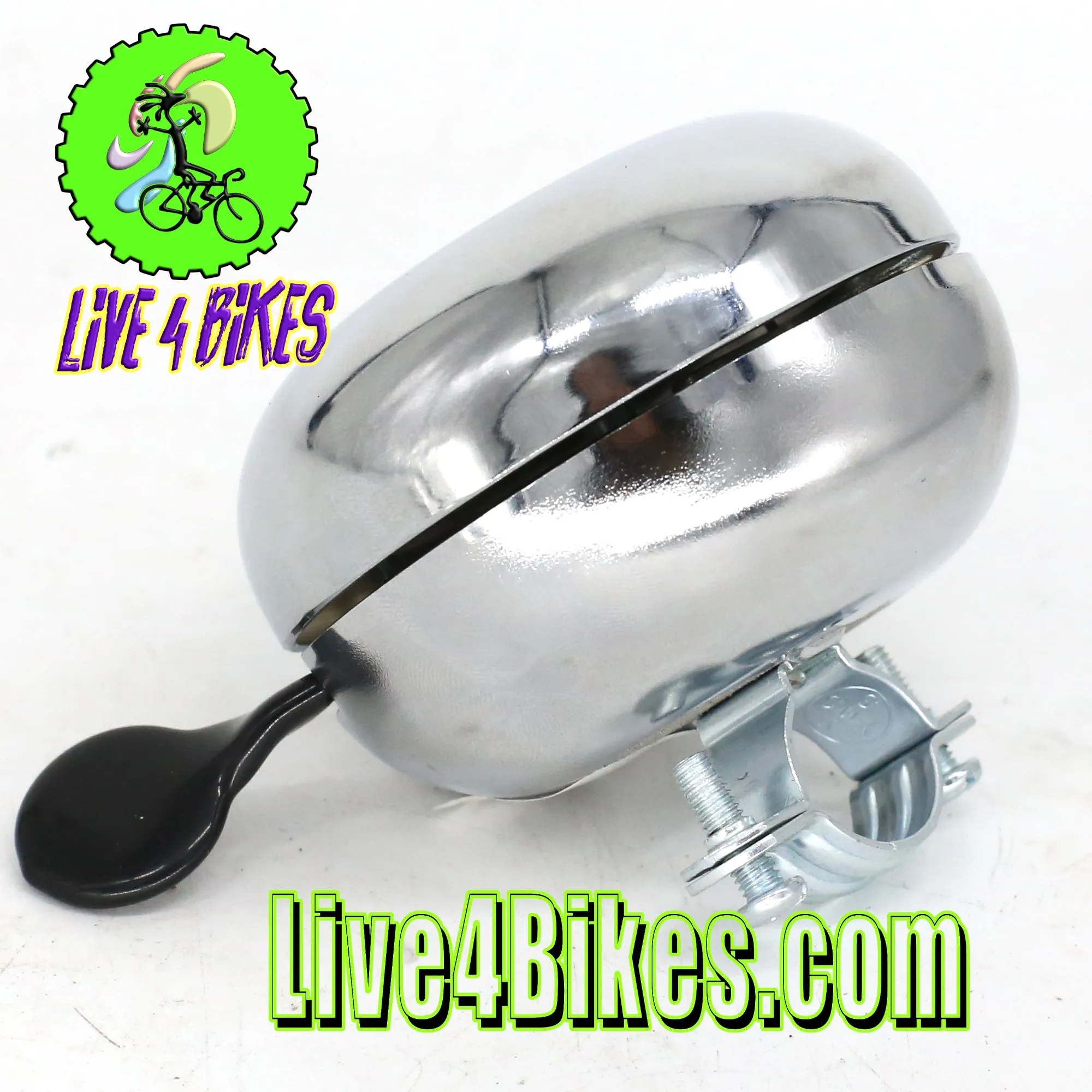 Classic Chrome Large Vintage Bicycle Bell 80mm -Live4Bikes