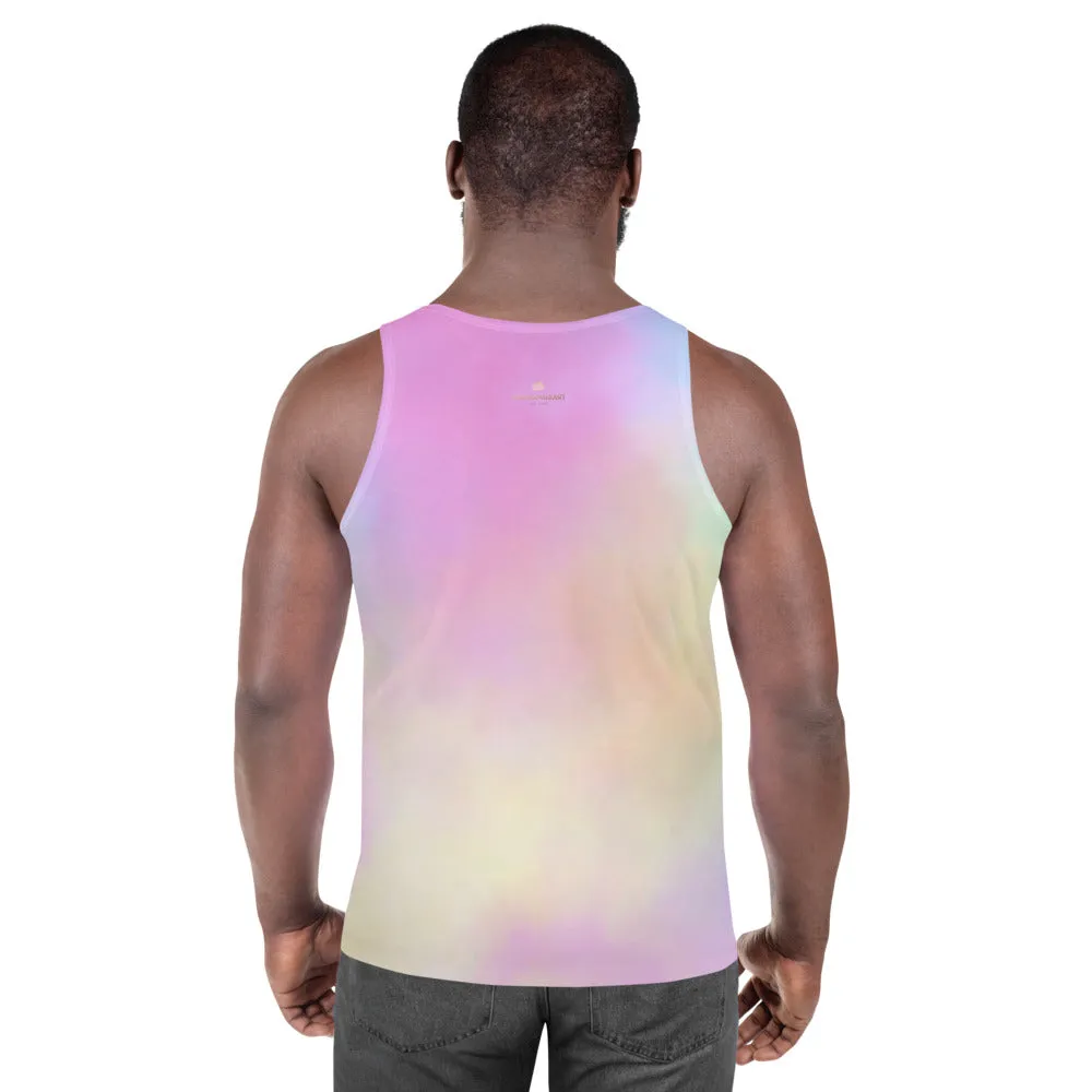 Cotton Candy Pink Unisex Tank, Sexy Gay Pride Stretchy Tank Top For Men-Made in USA/EU