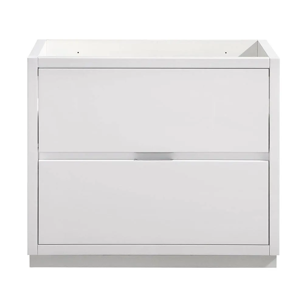 Fresca FCB8436WH Valencia 36" Glossy White Free Standing Modern Bathroom Cabinet