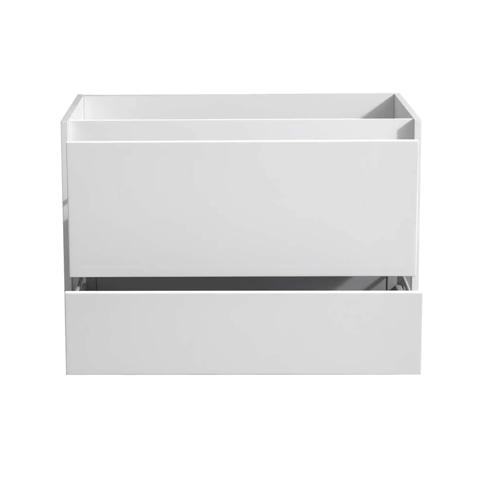 Fresca FCB9236WH Catania 36" Glossy White Wall Hung Modern Bathroom Cabinet