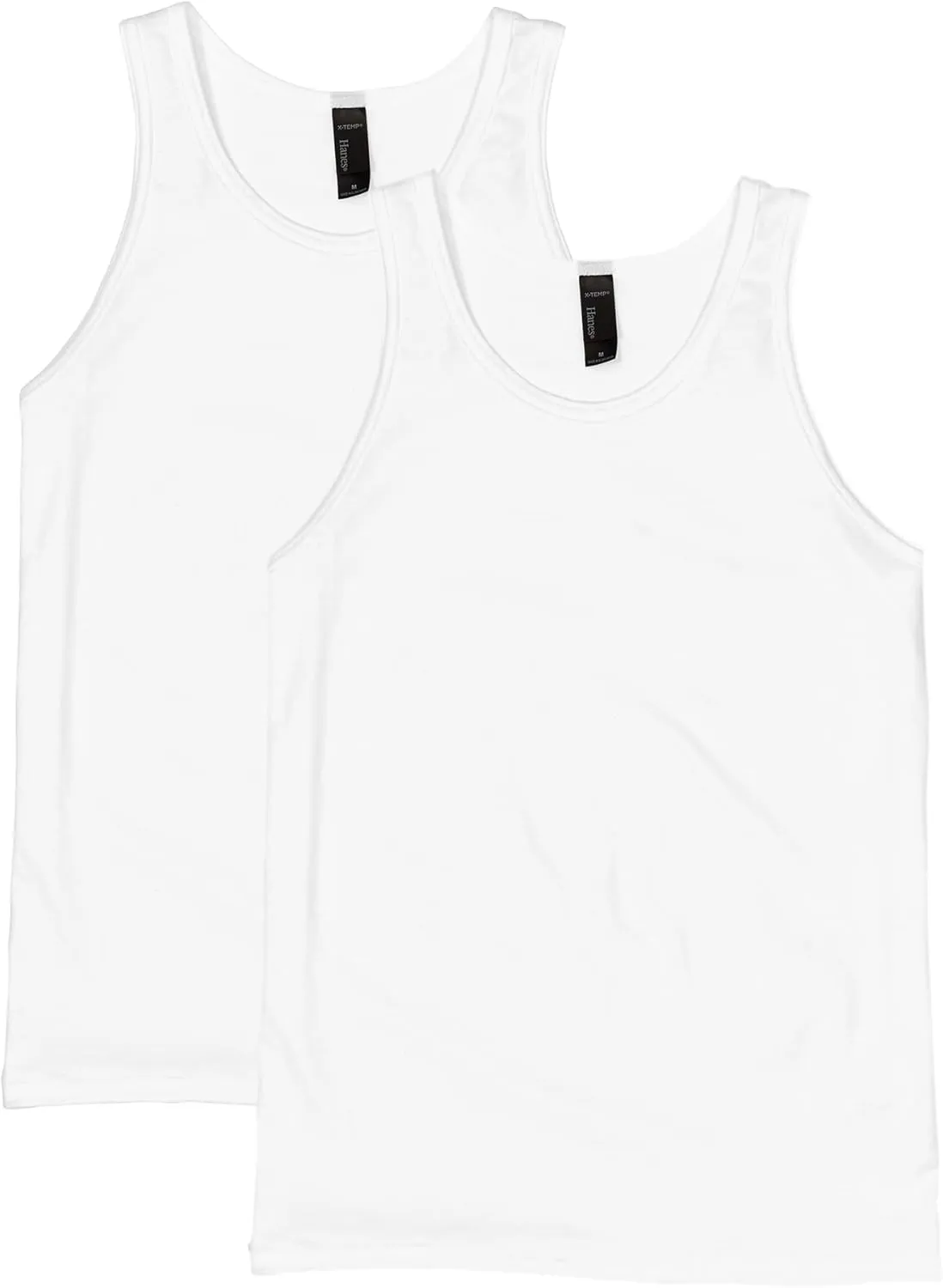 Hanes mens X-temp 2 Pack Tank Top Cami Shirt, White, XX-Large US