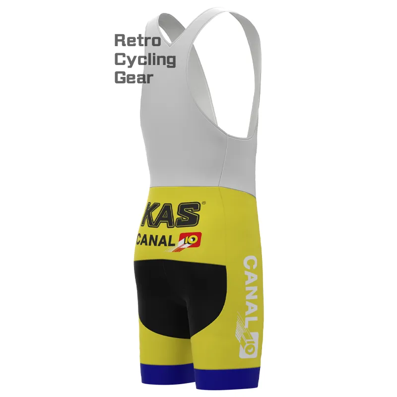 KAS Yellow Retro Short Sleeve Cycling Kit