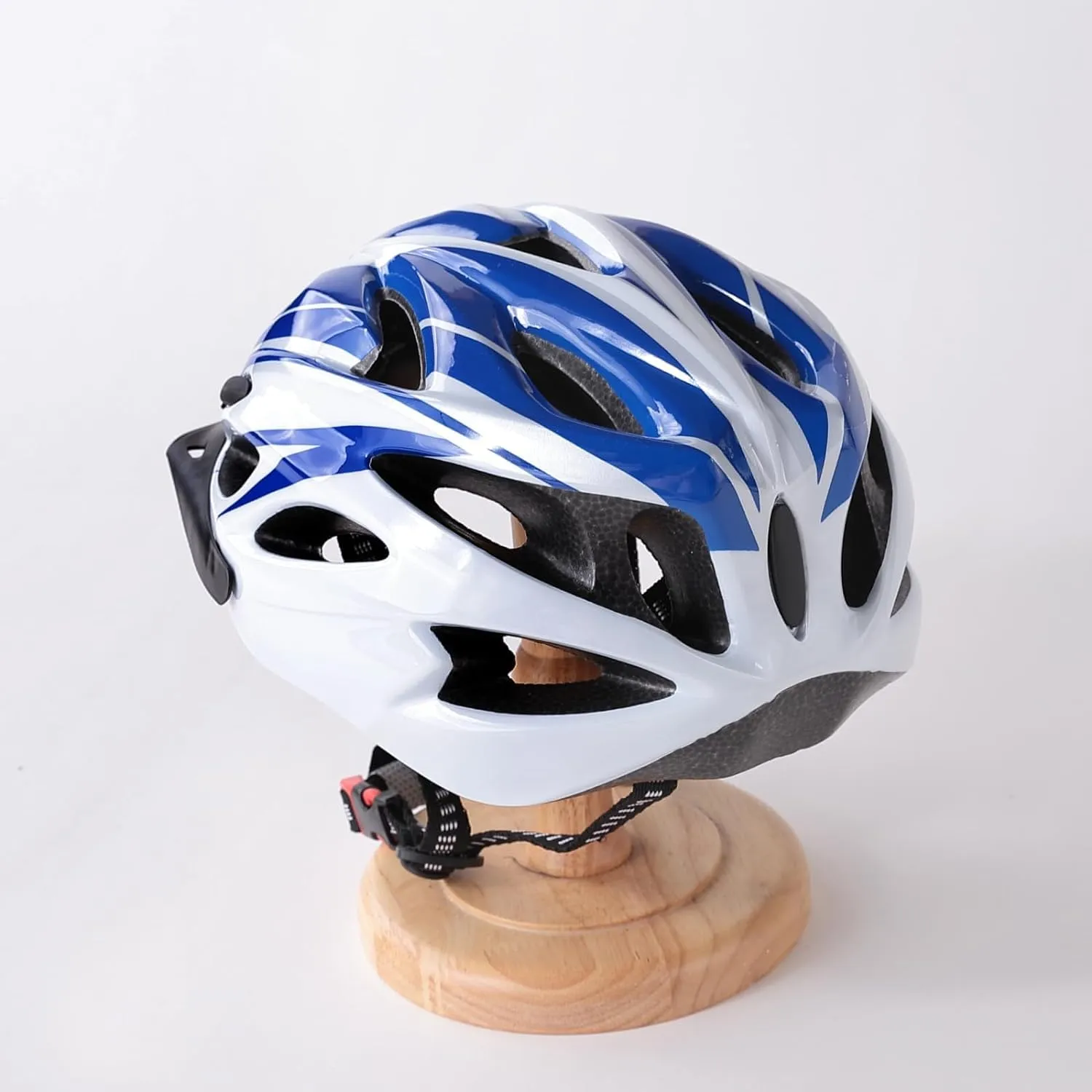 Kuber Industries Cycling Helmet with Detachable Visor|Helmet for Mountain, Road Bike & Skating|Breathable & Adjustable Bicycle Helmet|Ideal for Adults and Kids-Pack of 3 (Blue & White)