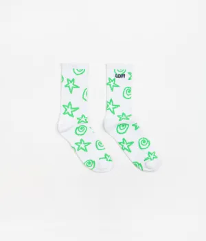 Lo-Fi Shapes Socks - White