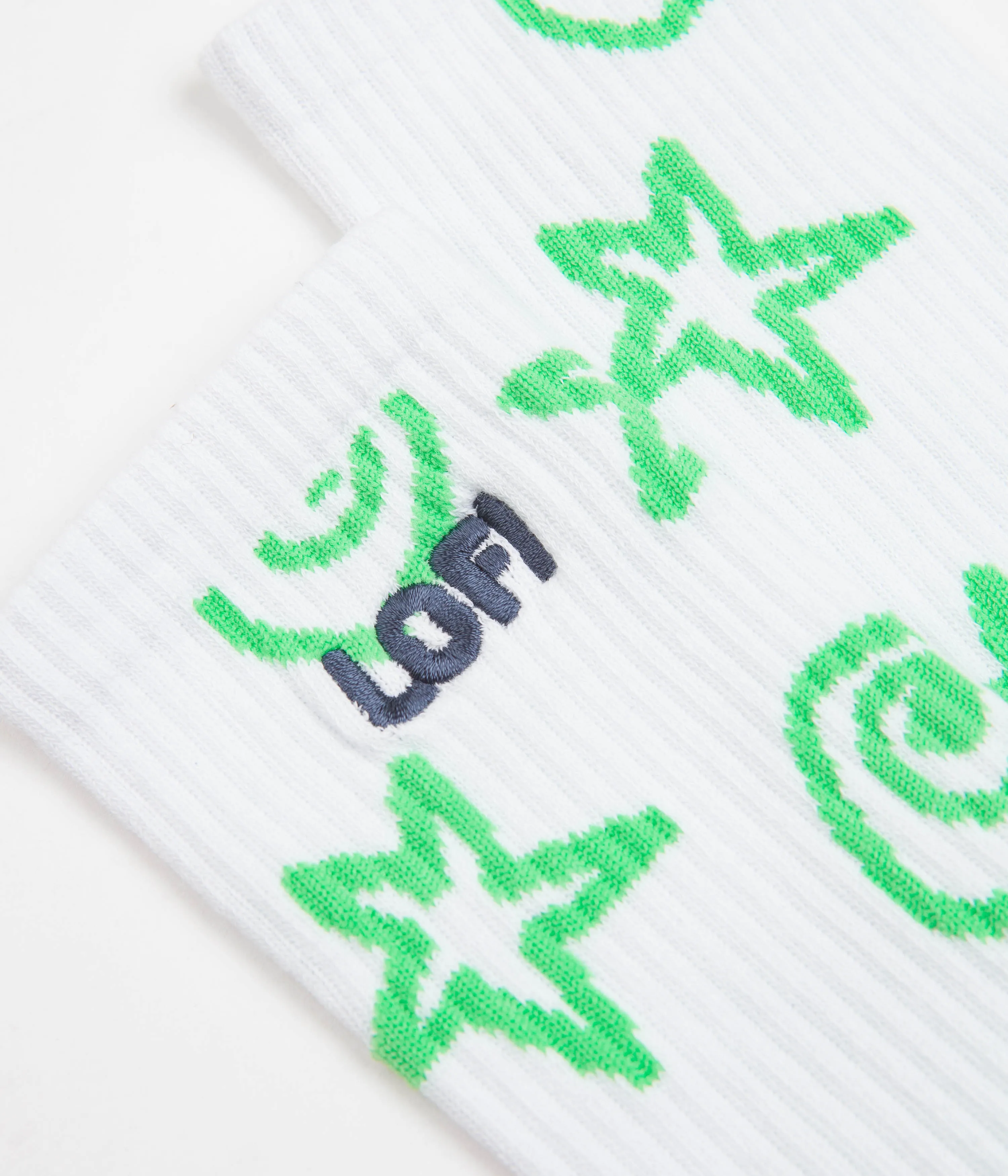 Lo-Fi Shapes Socks - White