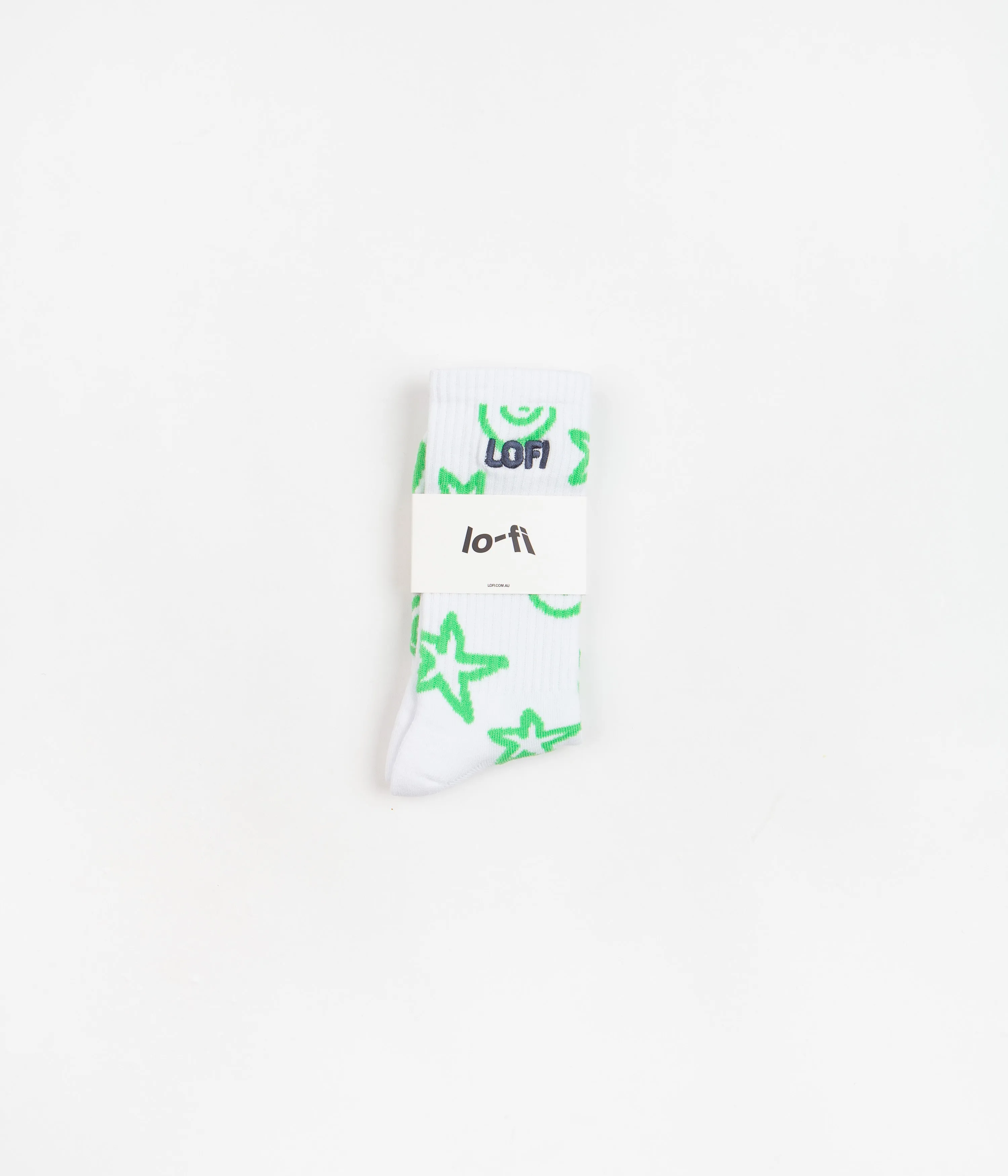 Lo-Fi Shapes Socks - White