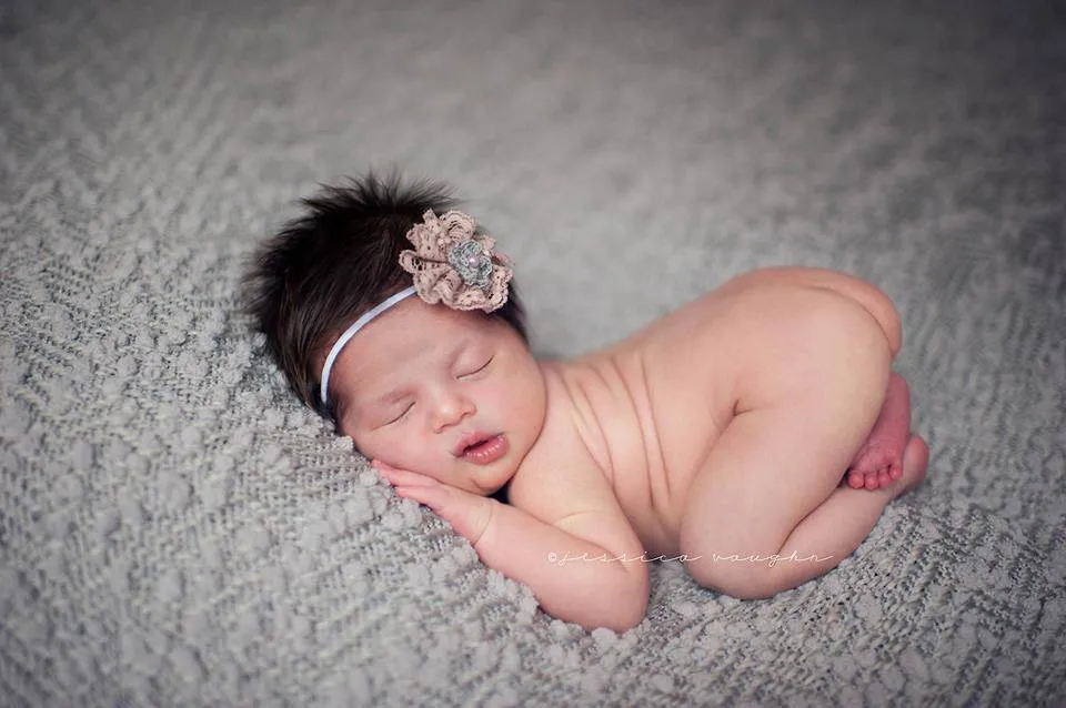 Mint and Green Lace Flower Headband