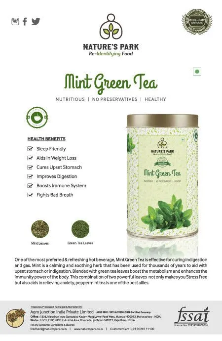 Mint Green Tea Can (100 g)
