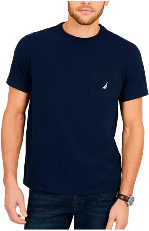 Nautica Men's Solid Crew Neck Short-Sleeve Pocket T-Shirt