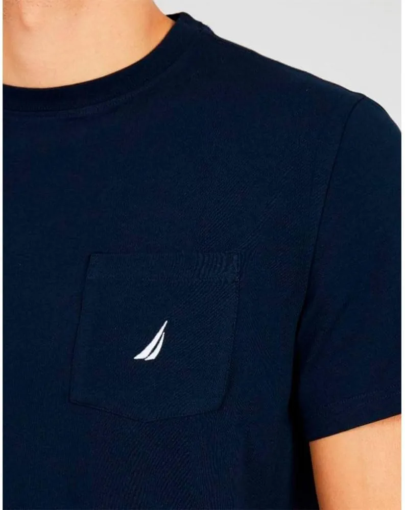 Nautica Men's Solid Crew Neck Short-Sleeve Pocket T-Shirt