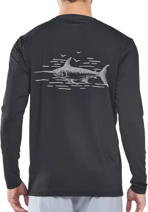 NORTHYARD Men's UPF 50  Sun Protection Shirts Long Sleeve Swim Beach Rash Guard SPF Quick Dry Lightweight UV Fishing T-Shirt