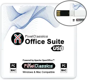 Office Suite 2025 on USB | MS Office Alternative Compatible with Office 2024 2021 Word Excel PowerPoint Files | Lifetime License & Free Updates | Powered by Apache OpenOffice for Windows 11 10 PC Mac