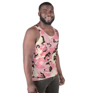 Pink Camo Unisex Tank Top, Camouflage Men's Sexy Tank Top For Men-Made in USA/EU