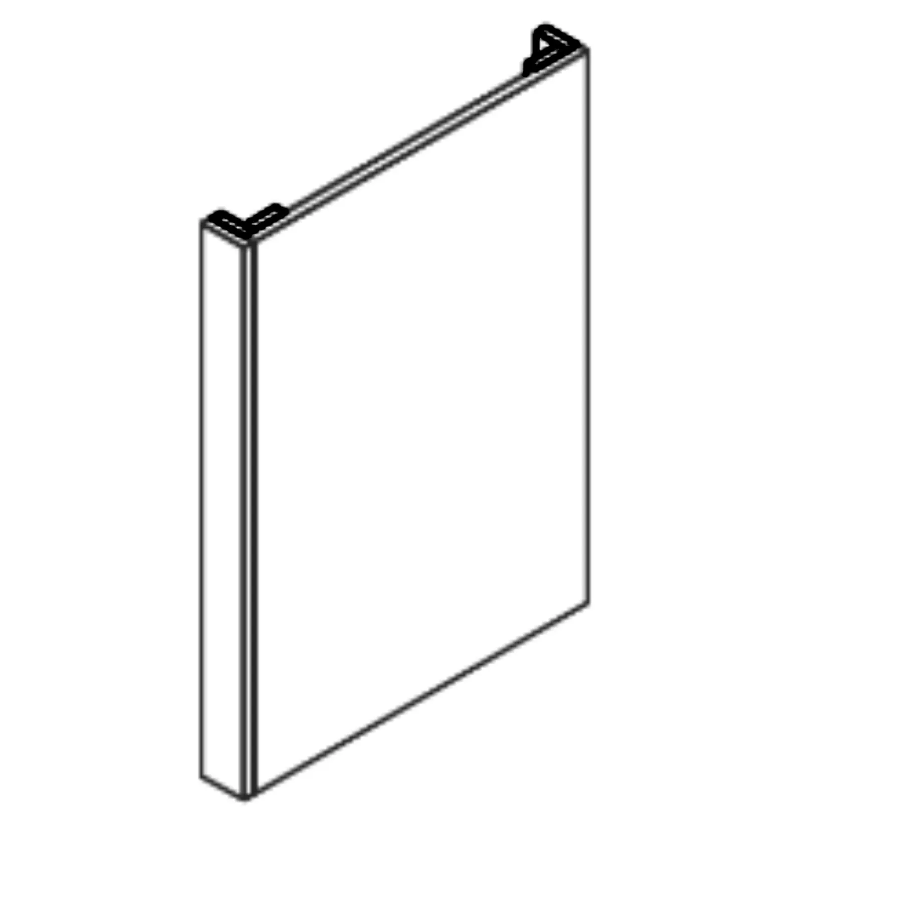 RTA - Glossy White - Dishwasher End Panels | 3"W x 34.5"H x 24"D