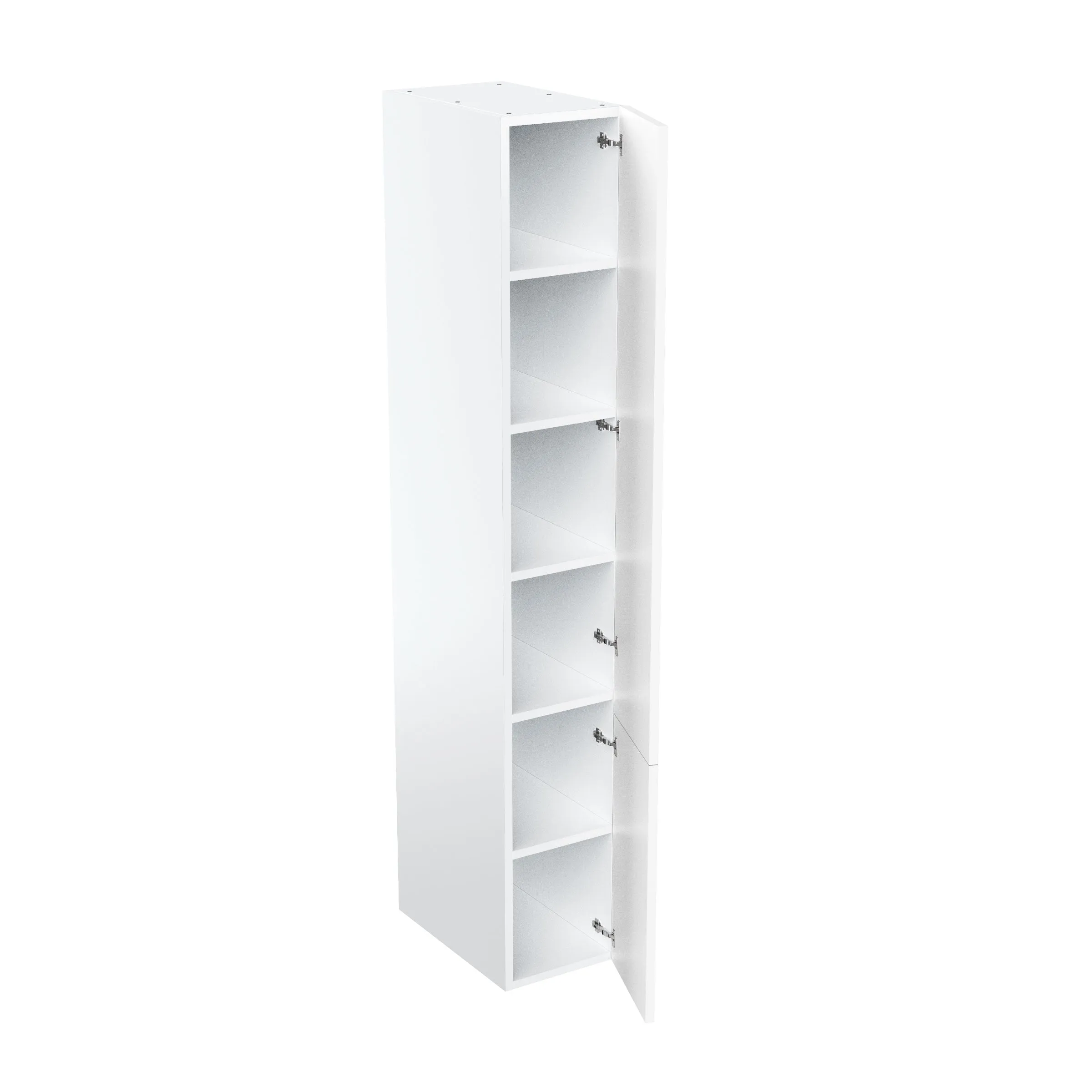 RTA - Glossy White - Single Door Tall Cabinets | 15"W x 96"H x 24"D