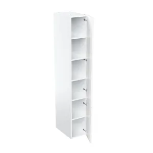 RTA - Glossy White - Single Door Tall Cabinets | 15"W x 96"H x 24"D