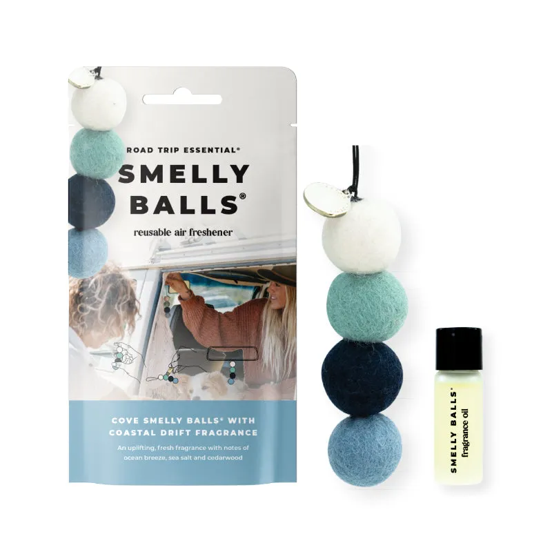 Smelly Balls Cove - Coastal Drift Fragrance Reusable Air Freshener Starter Set with Pouch - ARSBSCVCD