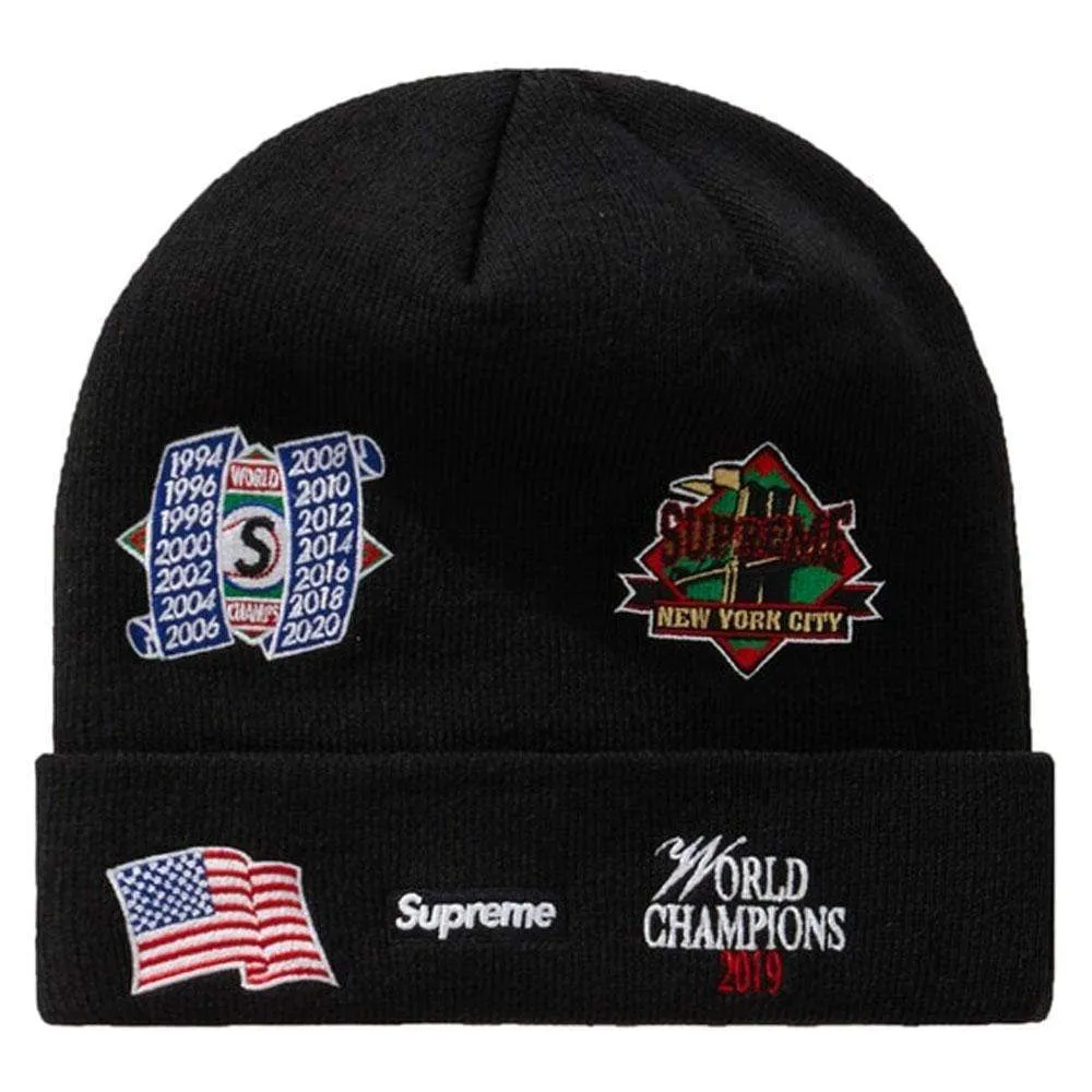 Supreme New Era Championship Beanie Black