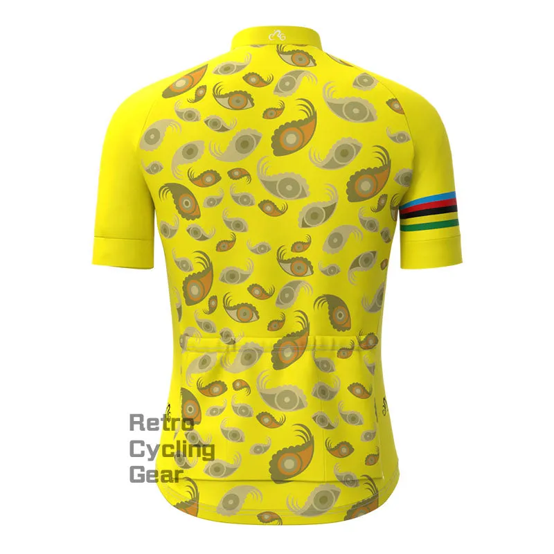Yellow Shirt Short Sleeves Cycling Jersey