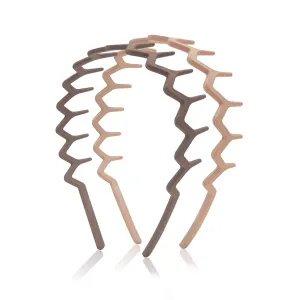 Zig Zag Headbands for Women Men Non-slip Plastic Hairbands Shark Teeth Hair Comb Wavy Headband Hair Hoop for Workout Washaing Face